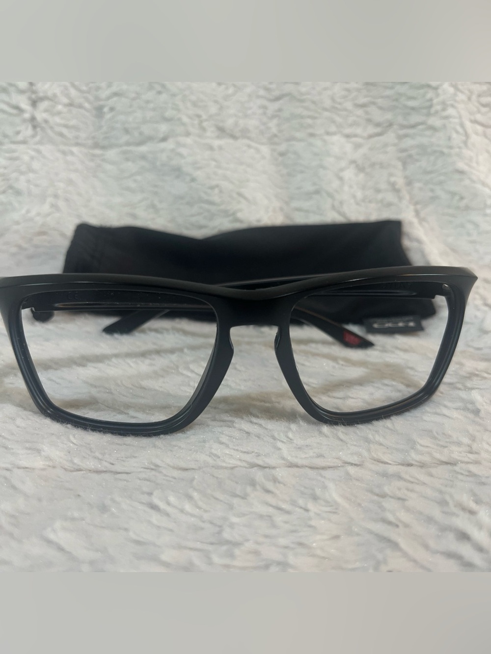 Oakley Men's Matte Black Square Frame Glasses